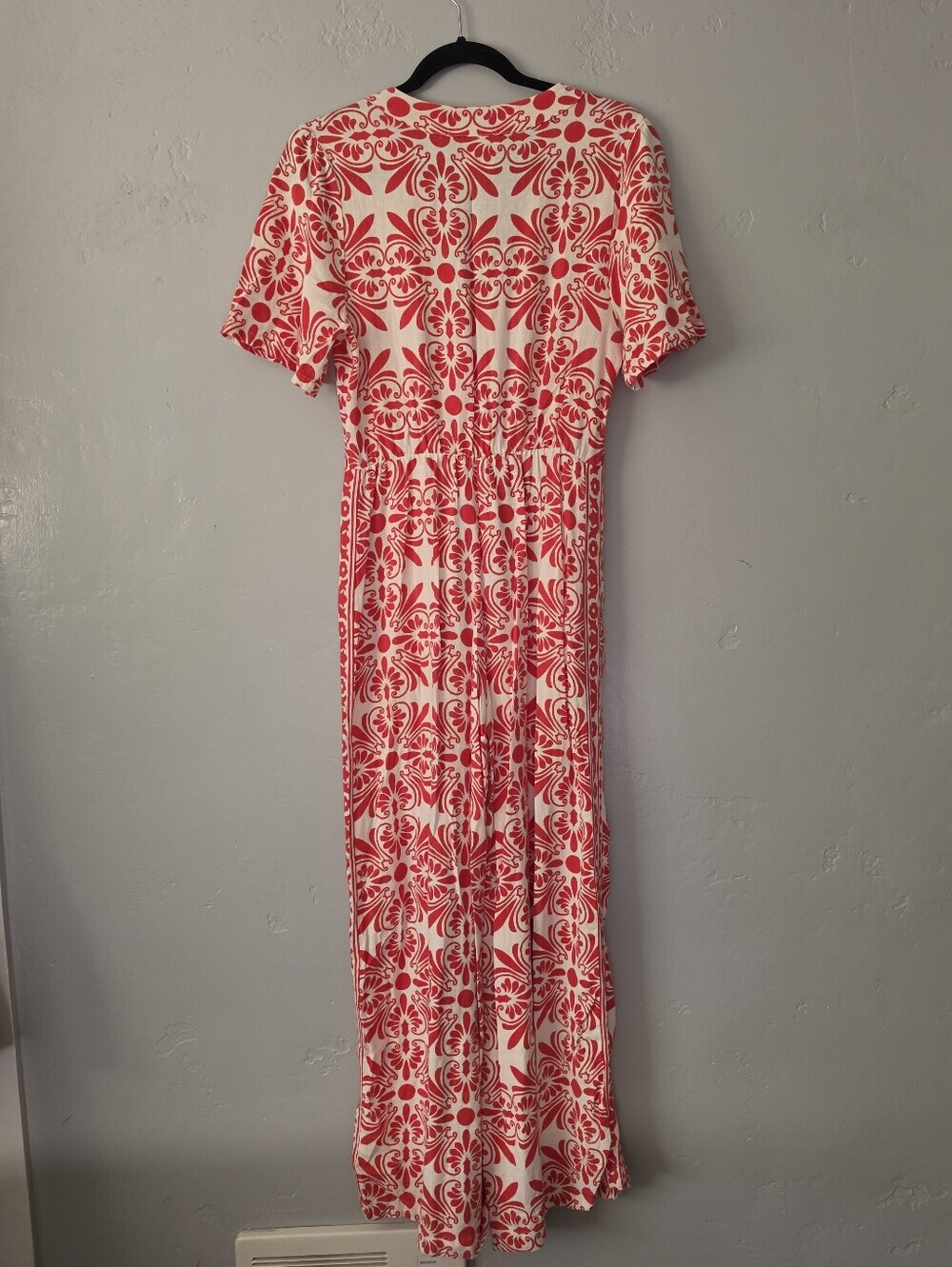 Farm Rio Anthropologie Printed Carmina Button Front Jumpsuit Small - Picture 6 of 12